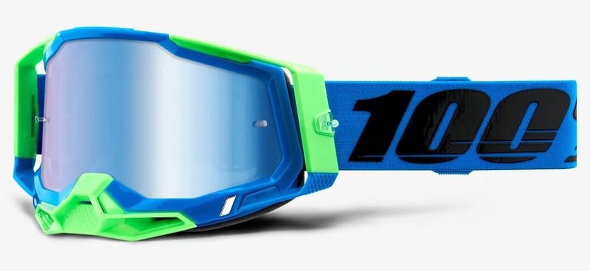 Мото маска 100% RACECRAFT 2 Goggle Fremont - Mirror Blue Lens- Mirror Lens 50121-250-12 фото