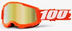 Мото маска 100% STRATA 2 Goggle Orange - Mirror Gold Lens- Mirror Lens 50421-259-05 фото