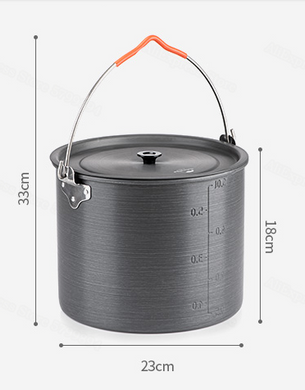 Казанок туристичний Naturehike Camping 6 л NH20CJ009 Grey 6927595761748