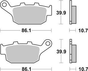 Гальмівні колодки SBS Standard Brake Pads, Ceramic 614HF