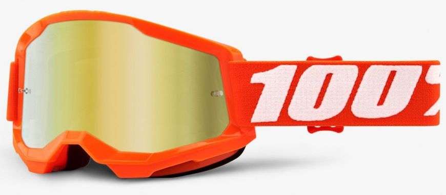 Мото маска 100% STRATA 2 Goggle Orange - Mirror Gold Lens- Mirror Lens 50421-259-05 фото