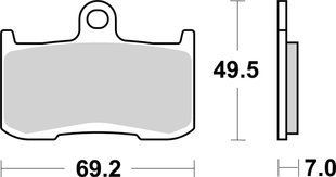 Тормозные колодки Renthal RC-1 Front Brake Pads, Sintered BP-514-HHP