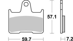 Гальмівні колодки SBS Racing Rear Brake Pads, Carbon Tech 984RQ