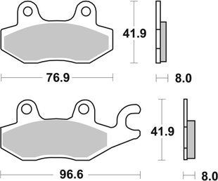 Гальмівні колодки SBS Sport Brake Pads, Sinter/Carbon 638SI