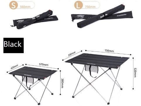 Стіл розкладний Naturehike S 570*420*380 мм NH20JJ020 black — 6927595763407 Стіл розкладний Naturehike S 570*420*380 мм NH20JJ020 black 6927595763407
