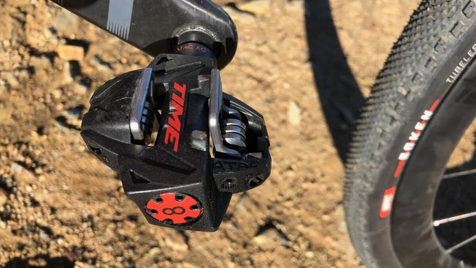 Педалі контактні TIME ATAC XC 8 XC/CX pedal, including ATAC cleats, Black/Red 00.6718.008.000 фото