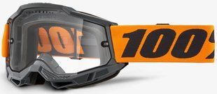 Вело маска 100% ACCURI 2 ENDURO MTB Goggle Orange - Clear Lens, Dual Clear Lens 50016-00009