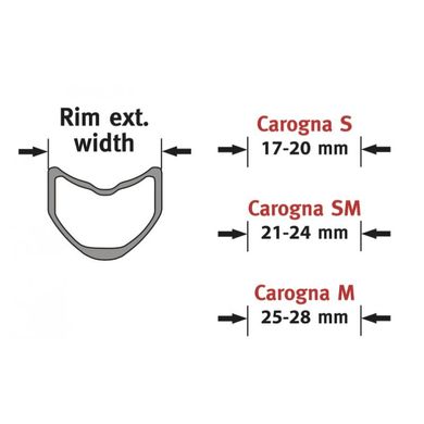 Клейка стрічка для фіксації покришок-трубок на ободі Effetto Mariposa Carogna S 16,5mm EMCHCRS фото