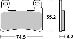 Тормозные колодки SBS High Power Brake Pads, Carbon 860H.CT