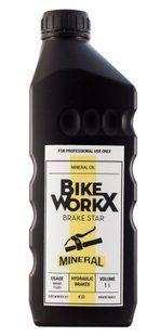 Гальмівна рідина BikeWorkX Brake Star Мінеральна олія 1л. BRAKEMINERAL/1