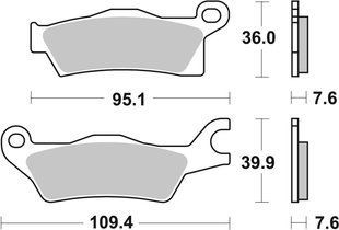 Гальмівні колодки SBS Racing Brake Pads, EVO Sinter/Sinter 911RSI