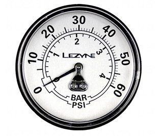 Манометр Lezyne 60 PSI Gauge 2.5&Prime;, сріблястий Y13 4712805 982509