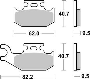 Гальмівні колодки SBS Sport Brake Pads, Sinter/Carbon 767SI
