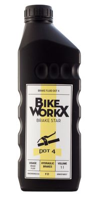 Тормозная жидкость BikeWorkX Brake Star DOT 4 1л. BRAKE/1 фото