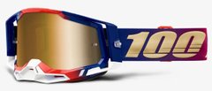 Мото маска 100% RACECRAFT 2 Goggle United - True Gold Lens- Mirror Lens 50121-253-02 фото