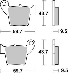 Гальмівні колодки SBS Sport Brake Pads, Sinter/Carbon 777SI