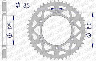 Зірка AFAM 520 Aluminium Chainwheel - KTM [Silver], 46z 72304N-46