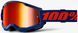 Мото маски 100% STRATA 2 Goggle Navy - Mirror Red Lens, Mirror Lens 50028-00021