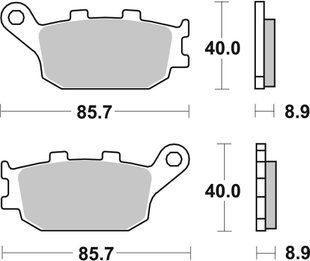 Гальмівні колодки SBS Standard Brake Pads, Ceramic 657HF