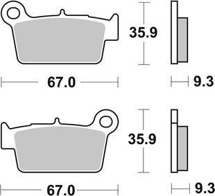 Гальмівні колодки SBS Sport Brake Pads, Sinter/Carbon 790SI