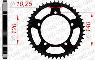 Зірка AFAM Steel Sprocket 525 [Black], 43z 14604-43