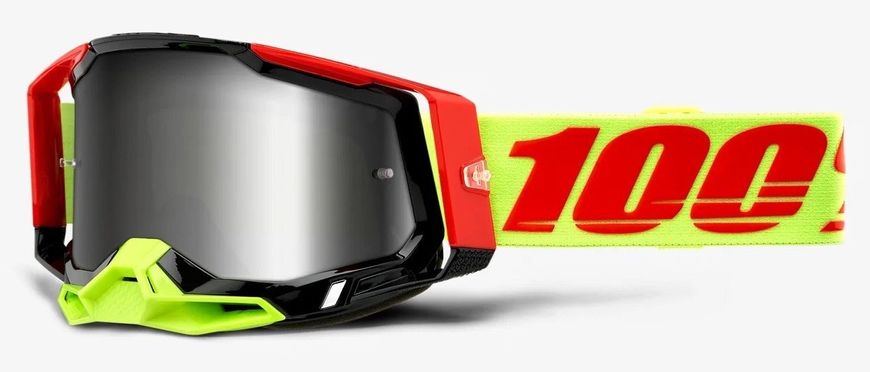 Мото маска 100% RACECRAFT 2 Goggle Wiz - Flash Silver Lens- Mirror Lens 50121-261-02 фото