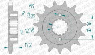 Звезда AFAM Shaft Sprocket 525, 15z 52616-15