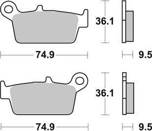 Гальмівні колодки SBS Sport Brake Pads, Sinter/Carbon 604SI