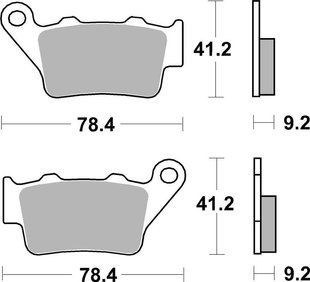 Гальмівні колодки SBS Sport Brake Pads, Sinter/Carbon 675SI