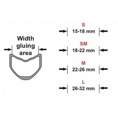 Клейка стрічка для фіксації трубки на ободі Effetto Mariposa Carogna SM 20 mm EMCHCRSM фото