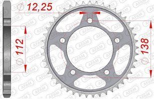 Зірка AFAM Steel Sprocket 525 [Silver], 42z 10613-42