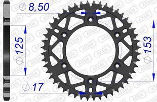 Зірка AFAM AL-Grooved Sprocket 520 - Honda [Gun Metal], 52z 11212+52