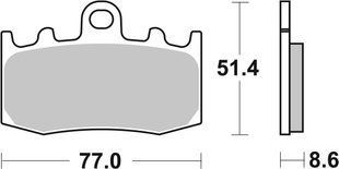Гальмівні колодки SBS Track Days Front Brake Pads, Sinter 796RST