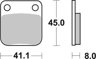 Тормозные колодки Renthal RC-1 Works Brake Pads, Sintered BP-115