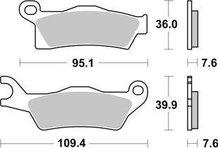 Тормозные колодки SBS Sport Brake Pads, Sinter/Carbon 910SI