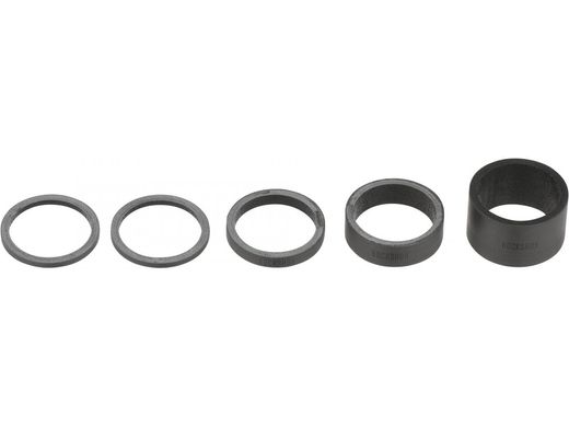 Проставки рулевой колонки RockShox UD Carbon, Gloss Black Logo (2.5mm x 2, 5mm x 1, 10mm x 1, 20mm x 1) (00.4318.036.000) 00.4318.036.000 фото