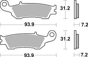Тормозные колодки Renthal RC-1 Works Brake Pads, Sintered BP-106