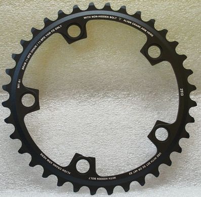 Звезда SRAM Road Red2012 X-Glide R 34T Yaw 10шв 110 Alum 3mm BlastBlack 11.6218.001.001
