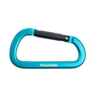 Карабін багатофункціональний Naturehike D-type 80 мм NH15A001-H Blue 6927595717011