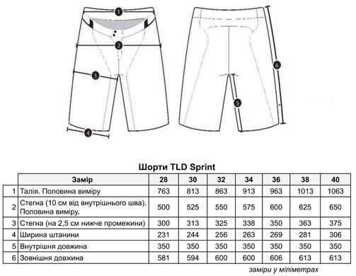 Шорты TLD Sprint Short [Black] Розмір XS (28) 223786001