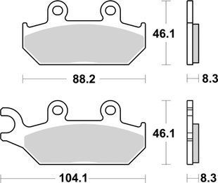 Гальмівні колодки SBS Sport Brake Pads, Sinter/Carbon 972SI